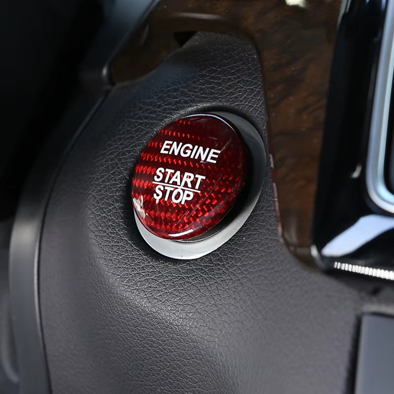 Suetlcoity Motorstartknopf-Aufkleber und Stoppknopf-Abdeckung als Zierleiste für Mercedes Benz A B C Klasse GLC GLA CLA ML GL Klasse W176 W246 W205 - Bild 2