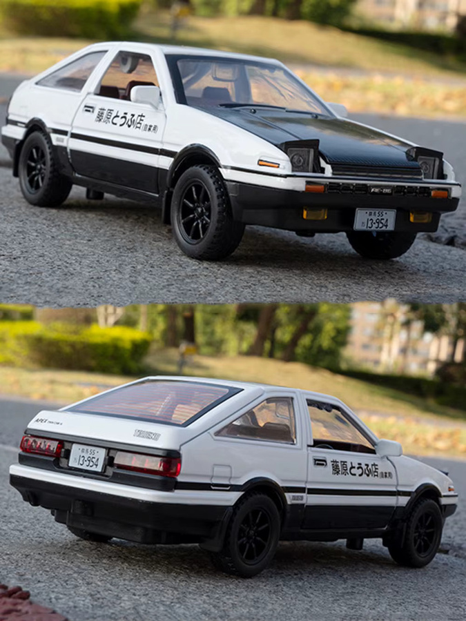 MAKEDA AE86 Oldtimer-Spielzeugmodell, 1:30, Metall, Licht und Sound - Bild 5