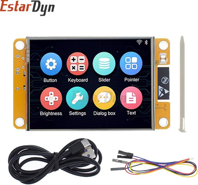 Estardyn ESP32 2,8 Zoll TFT Touch Display Board mit LVGL, WiFi und Bluetooth WROOM Modul, Multicolor - Bild 1