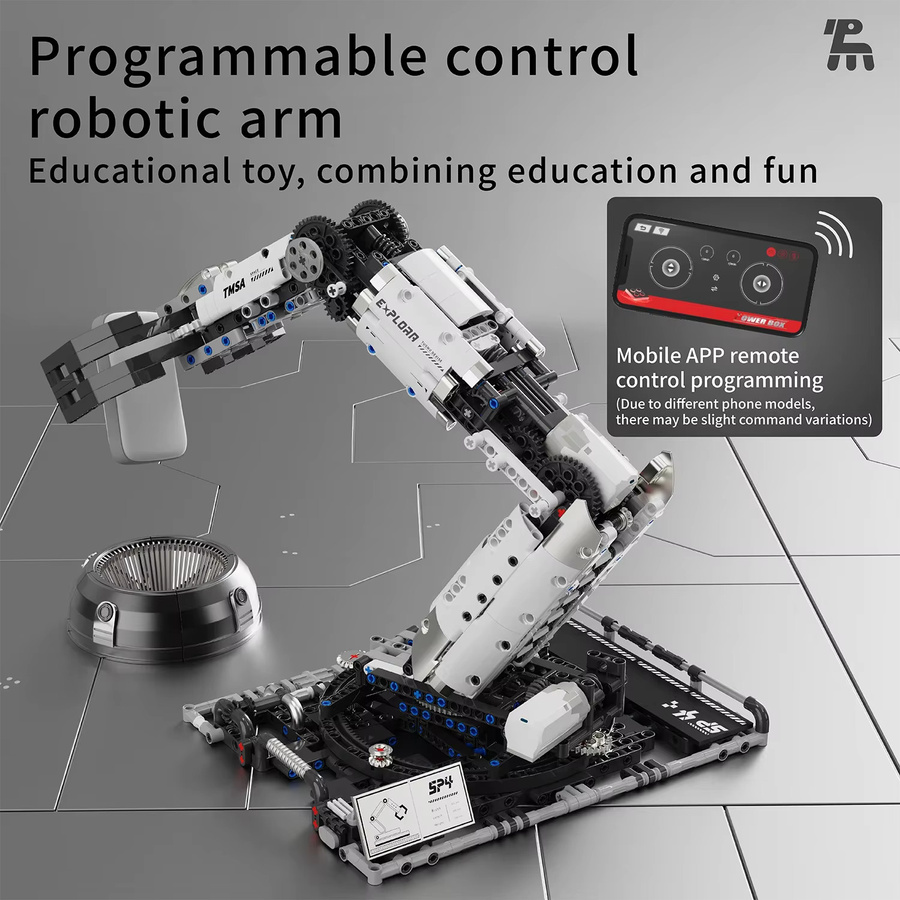AMAZINGBLOKS Robotic Arm Bausteine Set, mit Fernbedienung, 1.029 Teile, ab 8 Jahren - Bild 3