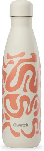 Isotherme Flasche Qwetch Originals in Beige und Multicolour - Bild 1