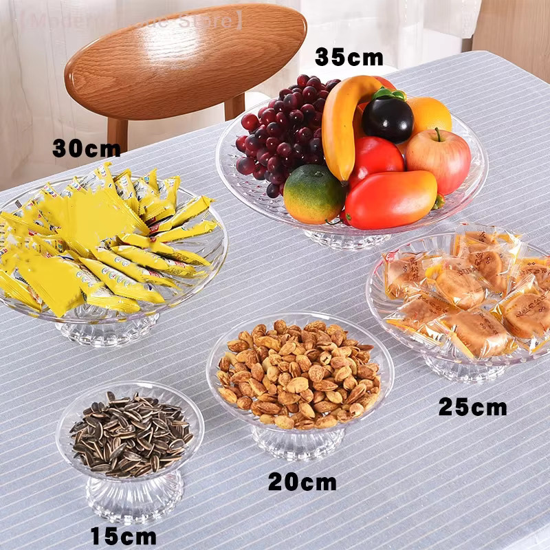 Runder Servierteller aus Acryl von Hoeaden in Transparent für Obst, Dessert und Salat - Bild 2