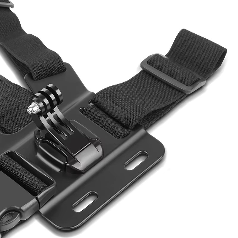 ORBMART Brustgurt-Halterung für Mobiltelefone und Action-Kameras wie GoPro Hero 11 10 9 8 sowie DJI Action, Schwarz, POV-Halterung für iPhone 14 - Bild 4