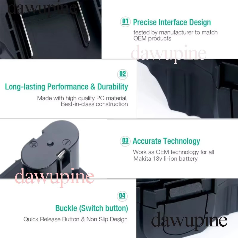 MT20MN Batterie-Adapter für Makita 18V Lithium-Ionen Akkus zu Ni-Mh und Ni-Cd Akkus, Schwarz - Bild 4