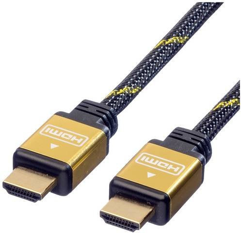 Roline HDMI Anschlusskabel 4K UHD in Schwarz mit vergoldeten Steckkontakten, Länge: 20,00 m - Bild 1