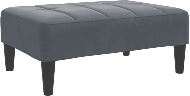 vidaXL Fußhocker Dunkelgrau aus Samt B/T/H: 77 x 55 x 31 cm - Bild 1
