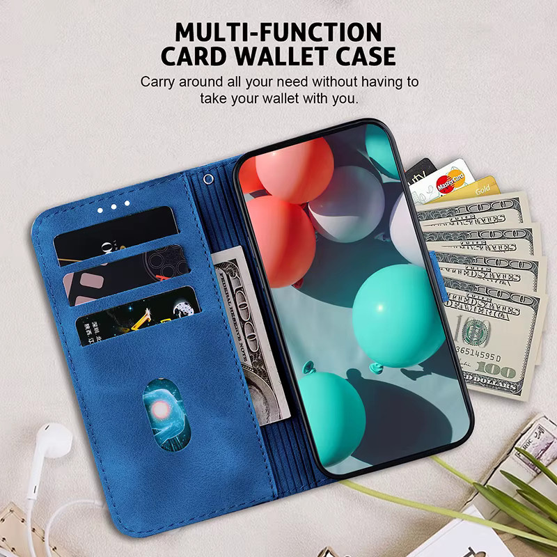 Leder-Handyhülle für Samsung Galaxy S10 S20 S9 S8 S10e S7 S6 Plus S10 Lite S20 Ultra als Wallet Cover mit Lanyard in Schwarz - Bild 4