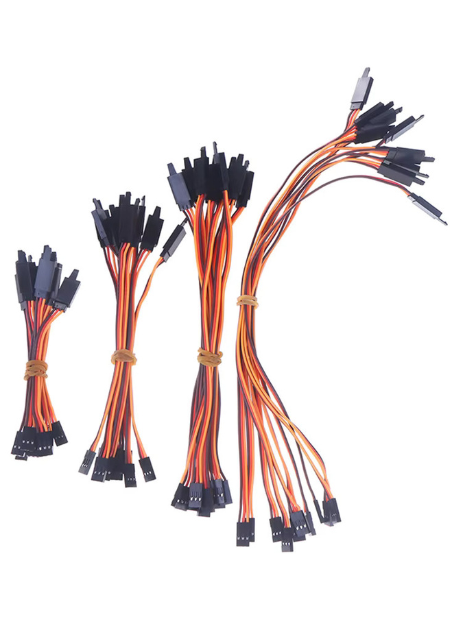 10er Set RC Servo Verlängerungskabel mit 60 Kernen, JR männlich zu weiblich, 10-100 cm, für Modellflugzeuge - Bild 2