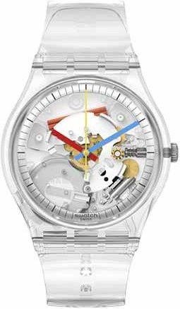 Swatch Armbanduhr, Quarz, Kunststoff, 34 mm, Weiß, Unisex - Bild 1