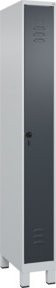 C+P Spind Classic PLUS Garderobenschrank mit 1 Abteil, Grau/Anthrazit, H x B x T: 195 x 25 x 50 cm - Bild 1