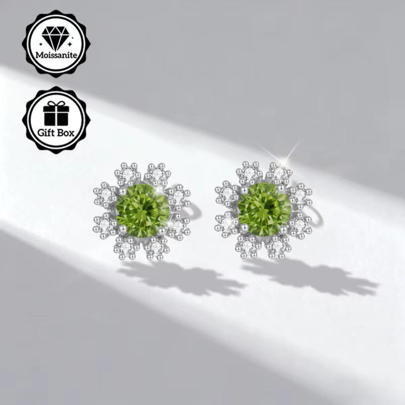 LAMVOICE Ohrstecker, Schneeflocken, Moissanit, Damen - Bild 3