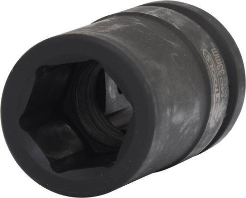 KS Tools Kraft-Stecknuss Sechskant lang 33mm aus Chrom-Molybdän in Schwarz - Bild 1