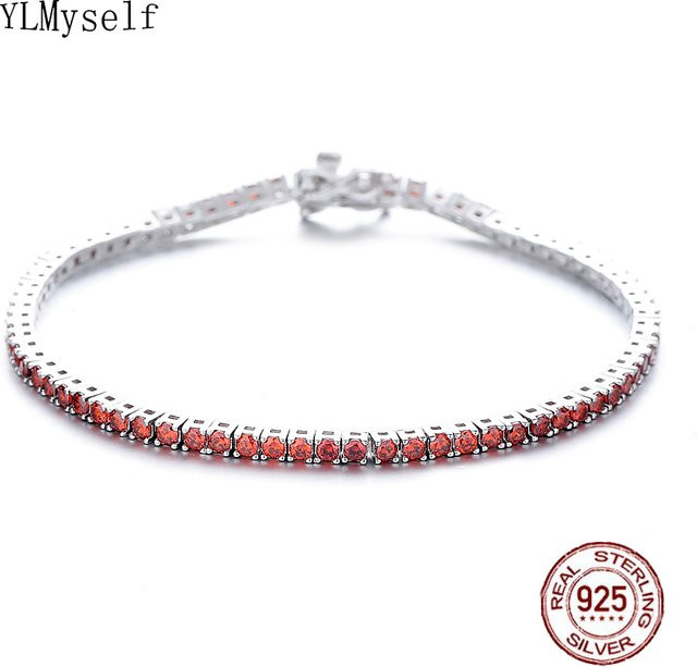YLMyself Tennis-Armband, 925 Silber, Zirkonia, Damen - Bild 1