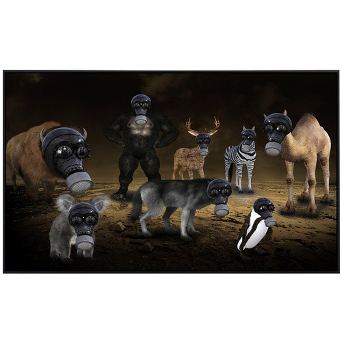 papermoon EcoHeat Infrarotheizung mit Gasmasken-Tier-Motiv in Bunt und Matt-Effekt mit App-Steuerung und Überhitzungsschutz - Bild 2