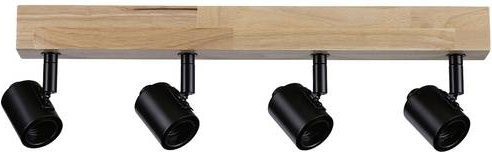 Paulmann Arvid 66773 Wandstrahler E27 in Schwarz und hellem Holz im skandinavischen Design - Bild 1