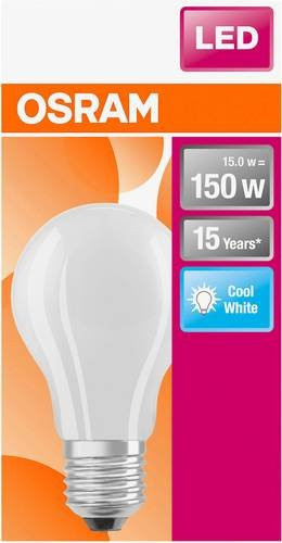 Osram Retrofit Classic A LED Lampe E27 Kaltweiß 4000K 17W (entspricht 150W) Durchmesser: 7,0 cm, Länge: 11,8 cm - Bild 1