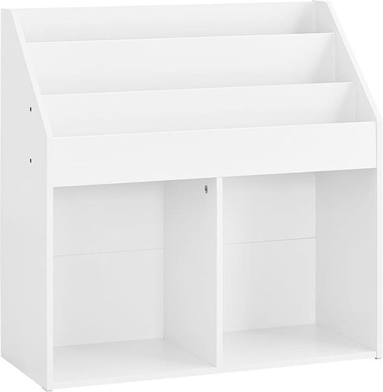 SoBuy Kinderregal mit 5 Fächern in Weiß, minimalistisches und freistehendes Design, B/T/H: 68 x 30 x 68 cm - Bild 1