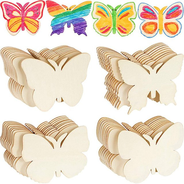 ZQNYCY Holz Schmetterling, Holz Scheiben, 10-teiliges Set - Bild 1