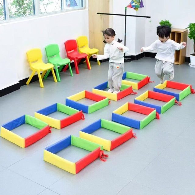 soulbao Faltbares Springgitter, Outdoor Indoor, Früherziehung Sport Übung Requisiten, Sensorische Integration Spaßspiele - Bild 1