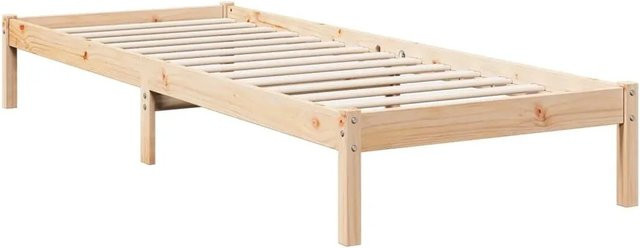 vidaXL Massivholzbett aus Kiefernholz in Braun, Extra Lang, ohne Matratze, B/T/H: 80 x 220 x 85,5 cm - Bild 1