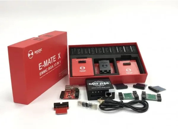 Z3X Easy-Jtag Plus Komplettset mit eMate 13-in-1 Werkzeugkasten in Rot - Bild 1