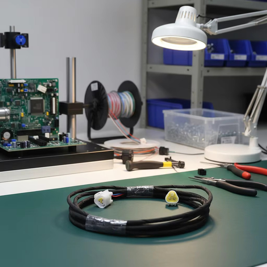 LCD Display Bildschirm Verlängerungskabel als Kabelbaum Adapter Stecker für Automotive Interior Modifikation, Schwarz - Bild 5