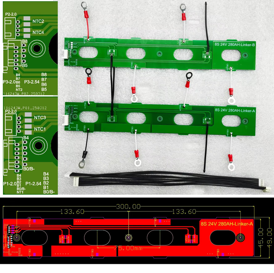 XinRongBMS DIY Batteriekasten Systemzubehör Kit für JK-BMS EVE CATL LiFePO4 Batterien mit RJ45 Anschluss - Bild 3