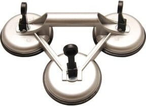 BGS Dreifach-Gummisauger aus Aluminium in Silber Ø 115 mm - Bild 1