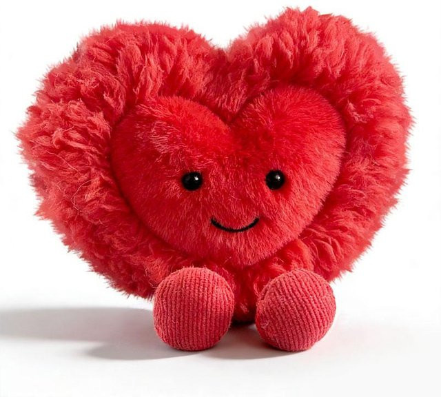 Yiran toy 1 Herz Plüschtier rot rosa 10cm - Bild 1