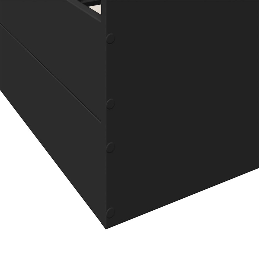 vidaXL Bettgestell mit Schubladen Schwarz aus Holzwerkstoff modern B/T/H: 80-90 x 190/200 cm - Bild 5