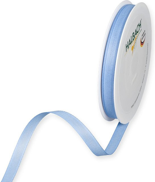 Halbach Dekoband in Baumwolloptik aus Polyester, Breite: 1,0 cm, Länge: 7 m, Himmelblau - Bild 1