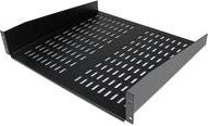 StarTech.com Universal Server Rack Fachboden 1U, belüftet, Schwarz, Tiefe: 40 cm, für 19 Zoll Racks - Bild 1