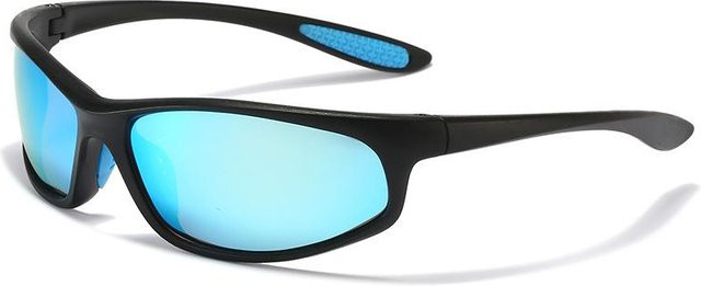 Binchi Outdoor Equipment D185 Sportsonnenbrille, Vollrand, Square, Kunststoff, weiß, polarisiert, Unisex - Bild 1