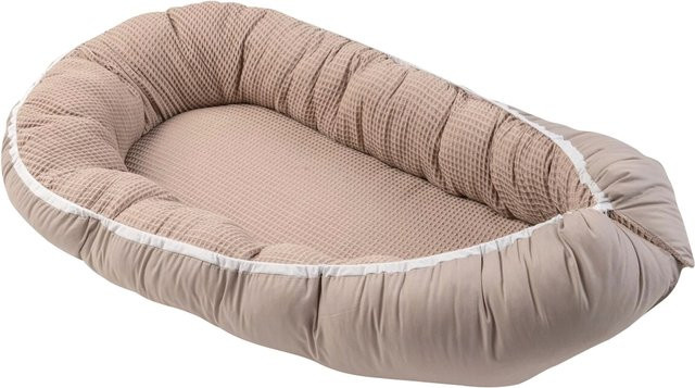 Ullenboom Kuschelnest Waffelpiqué für Babys in Beige, B/T/H: 55 x 95 cm - Bild 1