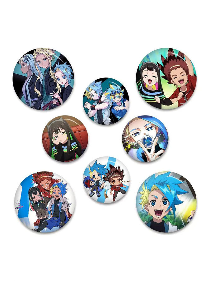 Mesuca Brosche, Anime Beyblades Burst Battle, Bunt, Rund - Bild 7