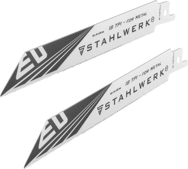 STAHLWERK Bimetall Metall-Sägeblatt 2er Set für Stichsägen, Farbe Schwarz/Silber, B/H/T: 150 x 19 x 0,92 mm - Bild 1