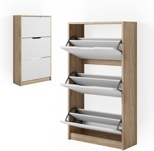 Vicco Schuhschrank Luca mit 3 Fächern und Melaminharzbeschichtung - Bild 1