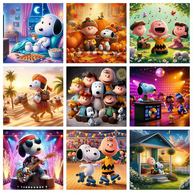 KAYOU Peanuts Snoopy Cartoon 5D DIY Diamant-Malerei-Set in Multicolour - Bild 1