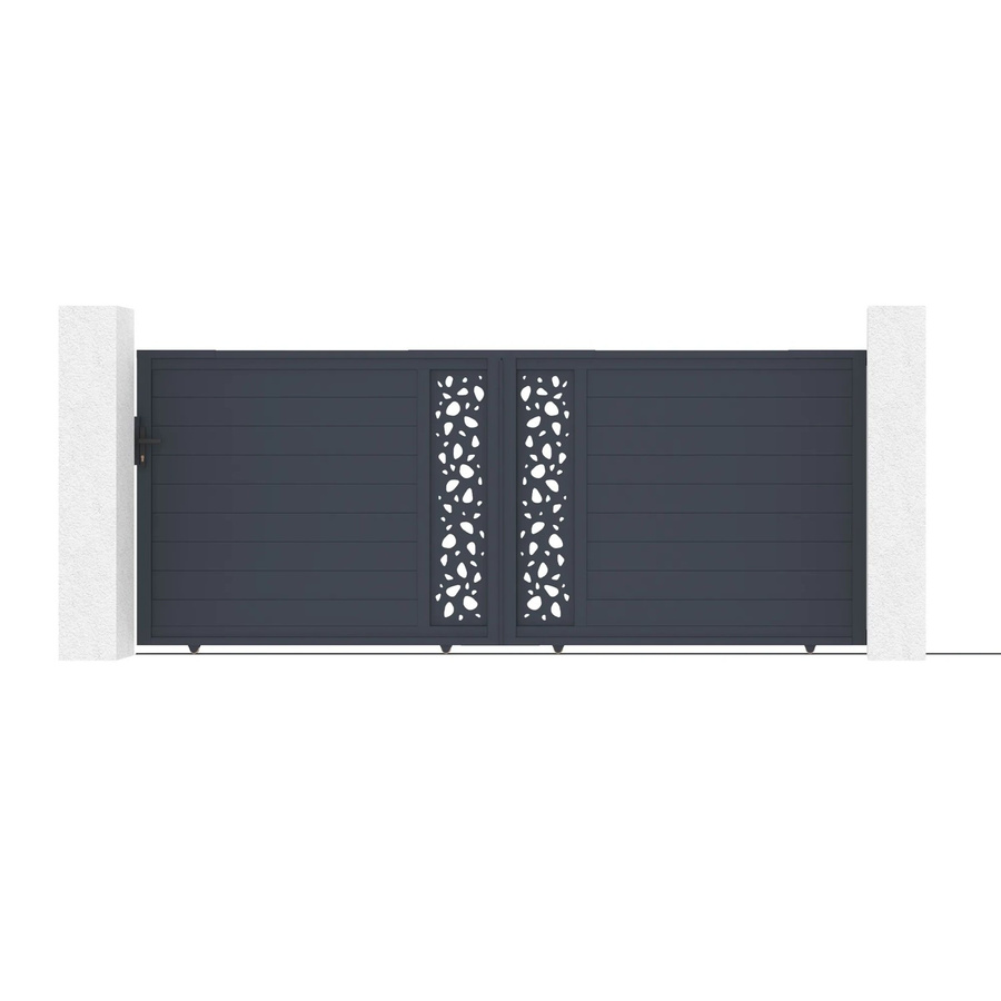 Casanoov Elektrisches Schiebetor Sunny aus Aluminium in Anthrazit mit Schiebetorantrieb Ranger C300, Breite: 400 cm, Höhe: 160 cm - Bild 2