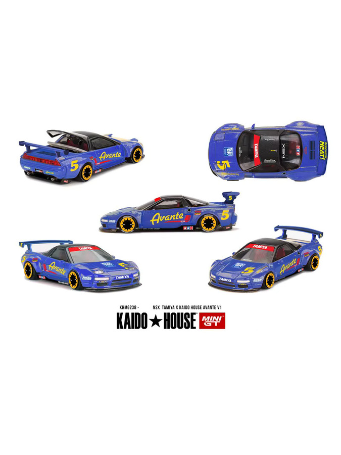 MINI GT Kaido House x NSX Tamiya x Kaido House Avante V1, Modellauto, Blau, 1:64 - Bild 2