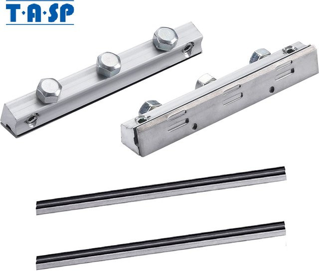 TASP Hobelmesserhalterklemmen und HSS Messerset für elektrische Handhobel, 82 mm, Messerset Maße: 82 x 5,5 x 1,2 mm - Bild 1