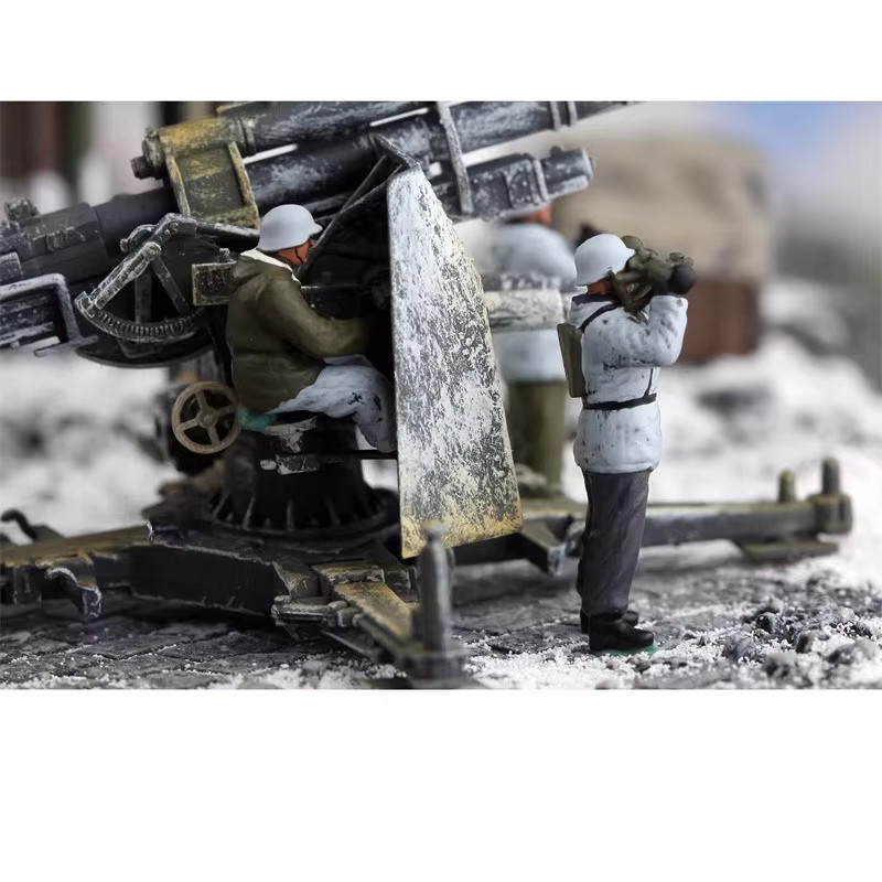 ART CROWN MODEL Deutsche 88-mm-Hochgeschwindigkeitskanone im Winter, 6-teiliges Set, 1:72 Maßstab, Modell aus Kunstharz - Bild 2