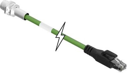 Molex Sensor-Aktor-Steckverbinder mit 4 Polen, Buchse und Stecker, grün, Länge: 1,00 m - Bild 1