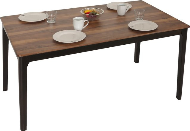 MCW Esszimmertisch M55 in Sheesham Holz-Optik und Braun, B/T/H: 135 x 80 x 76 cm - Bild 1