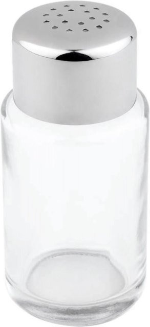 APS Salz- und Pfefferstreuer aus Glas und Edelstahl, transparent, Ø 4 cm x H 9 cm - Bild 1