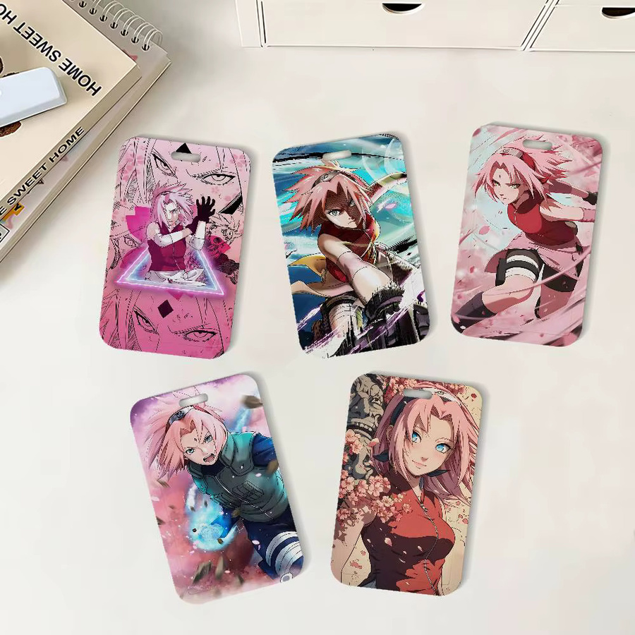 Sakura Haruno Anime Ausweishalter mit Etui aus Kunststoff für Schule und Büro - Bild 2