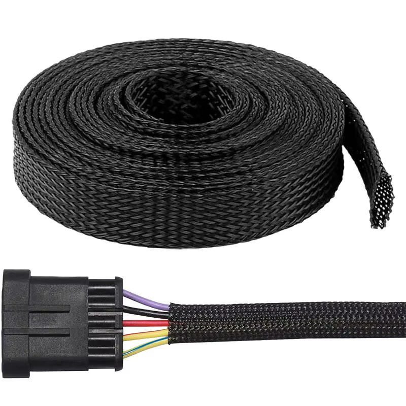 Feuerfestes und flammhemmendes Elektrokabel-Bündel aus schwarzem Nylon mit geflochtener Hülse und isolierendem Schutz - Bild 6