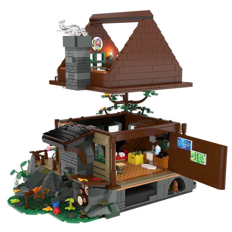 SixBricks MOC Wald Hütte, Bausteine Set, ab 14 Jahren - Bild 2