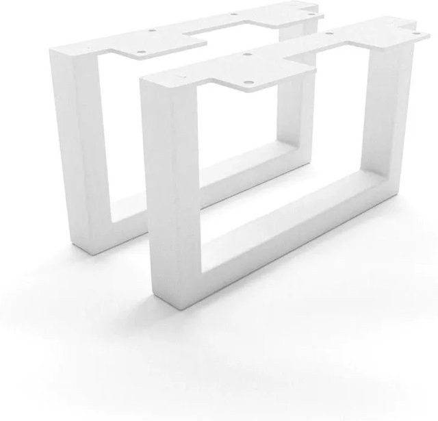 HEVVA Möbelfüße GRAZ 2er Set Weiß, Höhe: 15 cm, Tiefe: 25 cm - Bild 1