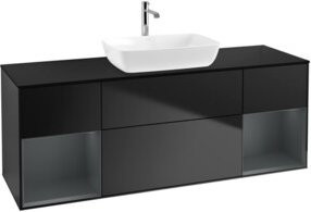 V&B Waschtischunterschrank Finion in Blau lackiert, Breite: 160 cm - Bild 1